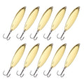 Fishing Spoons Lures, Metal Saltwater Treble Trout Lures Jigging Spoon with Treble Hooks Casting Spinner Baits - color: Gold, size: 28g / 1 oz