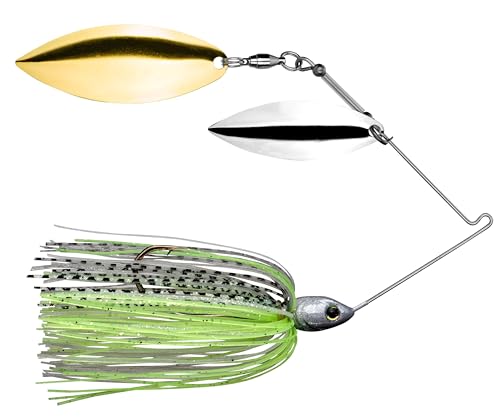 Strike King Tour Grade Spinnerbait Fishing Lure, Weight Forward Design, 3D Eyes, Hand-Tied Skirt - color: Spot Remover, size: 3/8 oz