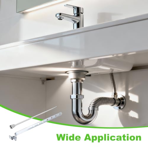uxcell Lavatory Sink Repair Kit, Sink Drain Extension Rod Linkage and Spring Clip Kit, Sinks Stopper Pull Rod Assembly for Bathroom Drain Stopper Replacement