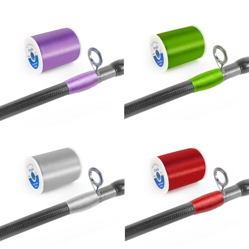 Aventik Fishing Rod Wrapping Thread for Guide Building 500D/100YDS 8PCS Nylon Thread Fishing Rod Repair Kit Fishing Rod Building Supplies - style: 8 Pack Rainbow Color Nylon Thread