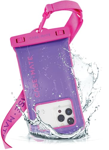 Case-Mate IP68 Waterproof Phone Pouch - Purple Paradise | Touchscreen Floating Waterproof Phone Case with Crossbody Lanyard - Fits All Phones - Beach Cruise Ship Travel Essentials - color: Purple Paradise