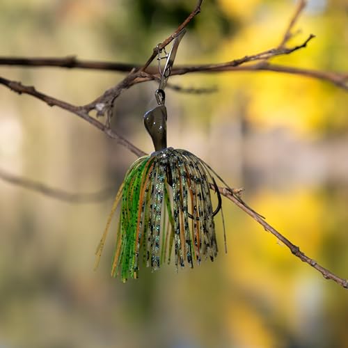 Reaction Tackle Breaker Jigs for Bass Fishing, Bladed Vibrating Swim Jig Lures with Silicone Skirts, Weedless Bait for Pike, Walleye, Muskie - 3 Pack - color: Variety Pack, size: 1/2 Oz