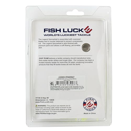 Luck E Strike Jimmy Houston Legends Spinner Bait with Colorado Blades (1/2 Ounce Spinnerbait) 5/0 Hook - color: Chartreuse / White