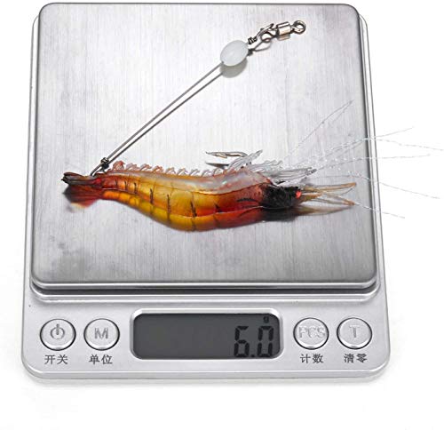 Fishing Shrimp Lures Artificial Silicone Soft Bait Set Luminous Swimbait Shrimp Fishing Lure with Hooks Fishing Tackle Freshwater/Saltwater - color: 10PCS