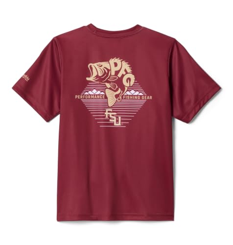 Columbia Boys Collegiate Terminal Tackle Short Sleeve Shirt - color: Fsu - Cabernet, size: XX-Small