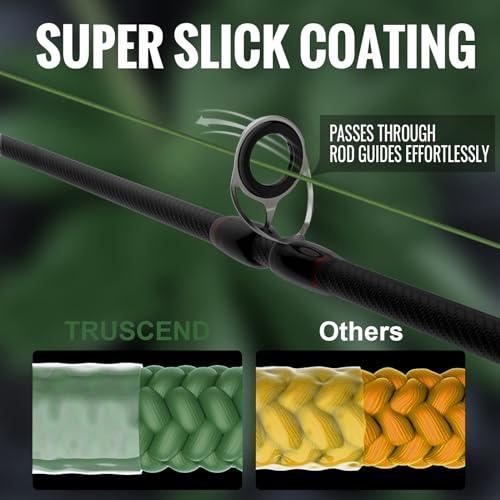 TRUSCEND X8 Braided Fishing Line, Durable and Valuable PE Braid Line for Professional, More Thinner More Smoother Performance for Casting Well, Must-Have Freshwater Fishing Gear, Fishing Gift for Men - color: Moss green, size: 10 LB (300 yards)