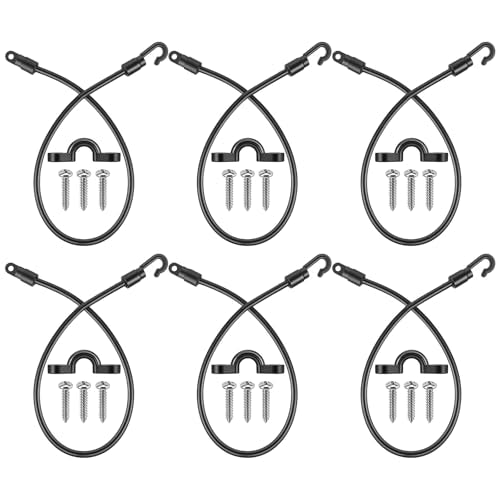 6PCS Rod Strap Holder for Boat, Elastic Deck Mount Connector, High Strength Fishing Rod Straps for Bass Boat Kayak Fishing Truck Equipment(20 Inch)