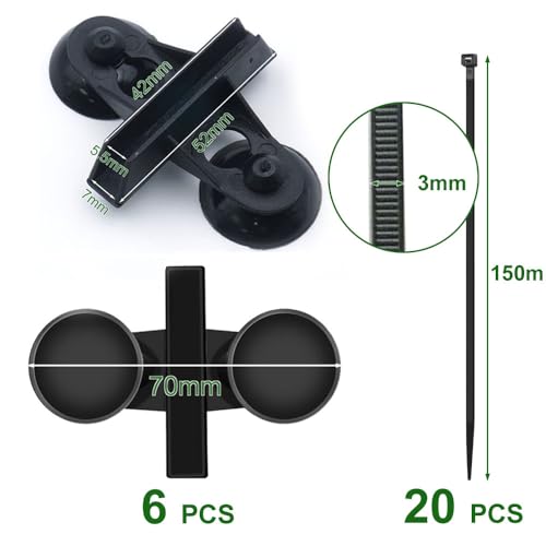 LINLAN Aquarium Fish Tank Dividers Set, 8 Pcs 30X30 cm Aquarium Grid Plastic with 6 Pcs Sucker Clips and 20 Pcs Cable Ties, Egg Crate for Fish Isolation(Black) - color: Black, size: L