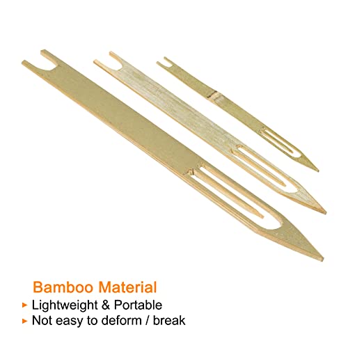 PATIKIL Netting Needle Shuttles Kit, Bamboo Fishing Net Repair Line Mending Tool - size: 130x8x3mm,180x15x4mm,230x20x5mm
