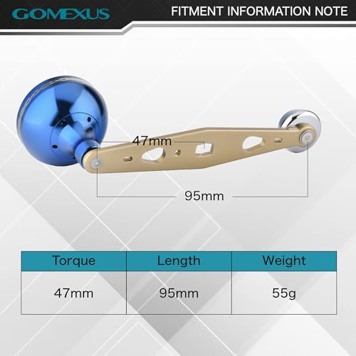 GOMEXUS Power Handle for Abu Garcia Ambassadeur C3/C4/S/SX 5000-7000 Round Fishing Reels Catfish Special Crank - color: For Abu 5000-6600