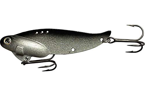 1oz - Blitz Blade - Blade Bait - color: Silver Black
