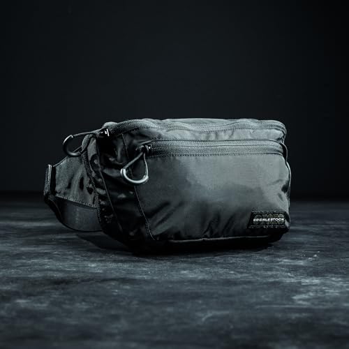 Eberlestock Bando Bag - Tactical Men's Fanny Pack w/Adjustable Waist Belt, Zippered Pockets, Compact Lightweight Belt Bag - color: Black, size: X-Large