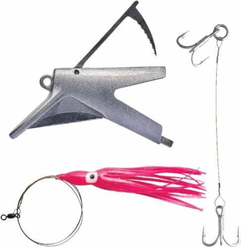 Dead Bait Trolling Lure – Premium Fishing Rig for Kayaks, Boats & Jet Skis – Realistic Swimming Action – Ideal for Pelagic Species - color: Pink, size: Medium