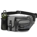 Tactical Fanny Pack，Military Waist Bag Hip Belt Bumbag Utility Bags for Fishing Hiking Hunting with Mesh Water Bottle Holder Pouch (DarkGray) - color: DarkGray