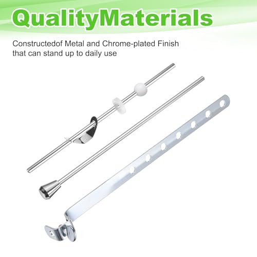 uxcell Sink Drain Repair Kit, 0.67" Sink Stopper Pull Rod Linkage Adjustable Center Pivot Ball Rod Iron Assembly for Bathroom Drain Replacement Parts, 17mm Ball - size: 17mm