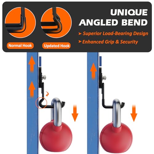 MUTUACTOR Upgraded Strong Magnetic Hooks,2-Pack Powerful Magnetic Hook Heavy Duty,20lbs Anti-Scratch Garage Storage Hangers for Hanging Cordless Impact Drivers Trailer Cord Shovels - style: Updated 2.6in Magnet M Black Hooks 2PCS