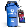 Earth Pak Waterproof Dry Bag with Zippered Pocket - Waterproof Dry Bag Backpack Keeps Gear Dry - color: Blue, size: 10L