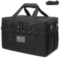 Tactical Camping Storage Bag 28L Tactical Utility Tote Bag Camping Cookware Organizer Trunk Organizer - color: Black