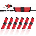 Fishing Hook Covers, 5.9 Inch Fishing Lure Covers, Lure Shield, Tackle Wraps for Most Fishing Rods，Roll Up Fishing Lure Wraps to Keep Fishermen Fishing Safe for Fishing Rod (Red) - size: 6pcs