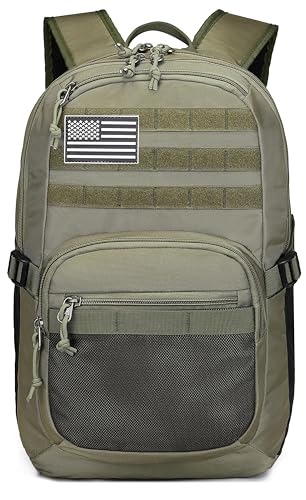 Wotony Military Tactical Backpack for Men Army 3 Days Assault Pack Bag with Molle System for Outdoor Adventures (Military green, 30L) - color: Military Green, size: 30L