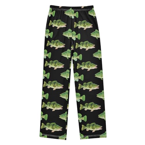 Pajama Pants Long Sleep Pant Elastic Waist Pajama Bottoms with Pockets - color: Color17, size: 9-10 Years