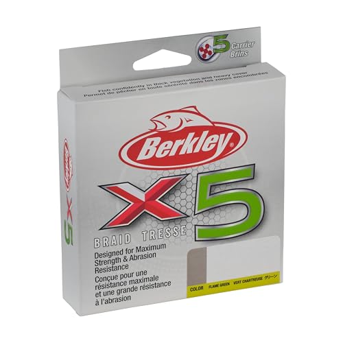 Berkley x5 Braid Fishing Line - color: Flame Green - NEW, size: 164yd, style: 80lb
