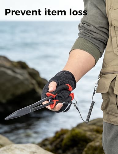 Fishing Pliers,Fishing Gear for Saltwater,Multifunction Carbon Steel with Corrosion Resistant Coated Fishing Tools - color: 11" Fishing Pliers