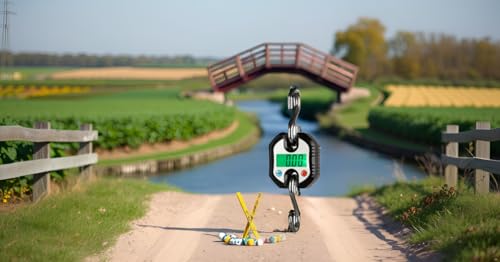 Klau Portable Mini Crane Scale, Black, 150 kg / 300 lb | Heavy Duty, Digital Hanging Scale, LCD Display with Backlight, For Home Farm Hunting Outdoor - color: Black