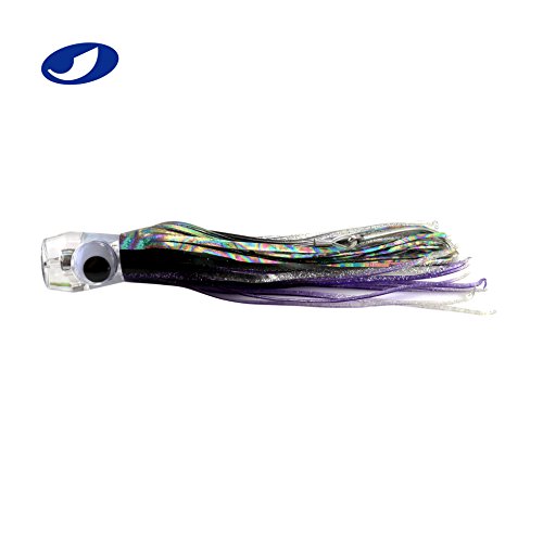 OCEAN CAT 6 Pcs Trolling Lures With Hooks for Marlin, Tuna, Mahi Mahi - 6 Inch - Free Mesh Bag Included - color: combined color