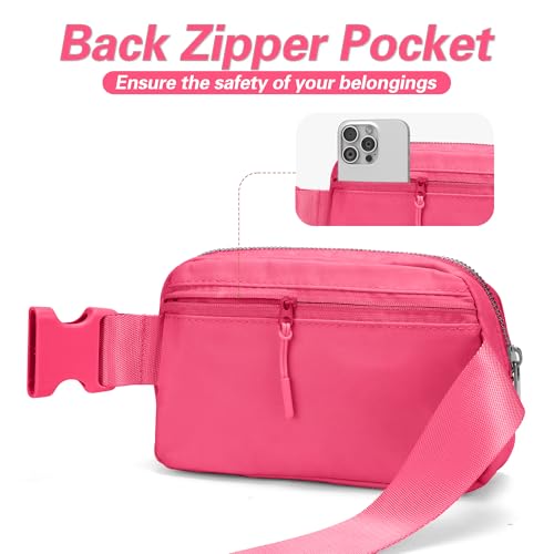 JSJ Mini Fanny Pack for Women & Men,Valentines Day Gifts for Girls Teens Kids Daughter Sister Her,Trendy Stuff Crossbody Bags Cute Everywhere Belt Bags.(Pink Glow) - color: Pink Glow