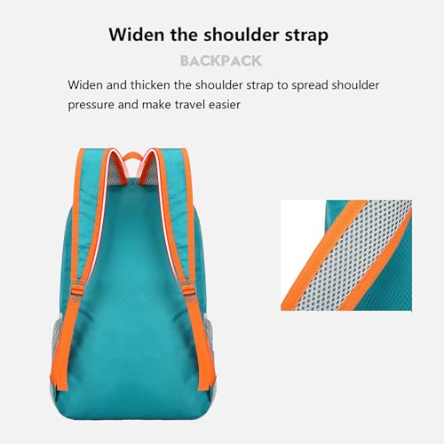 levayhill 25L Foldable Hiking Backpack,Small Packable Daypack Lake Blue | Lightweight Collapsible Bag,Water Repellent Travel Basic-Daypack,Men Women Camping Cycling Rucksack Outdoor Back Pack - color: Lake Blue