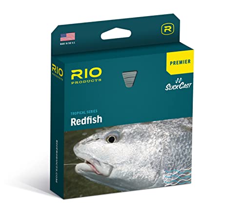 RIO Products Premier Redfish Fly Line – Warm Water Floating Fly Line with SlickCast, Medium-Stiff Core & Two Tapers for Delicate or Powerful Presentations – Ideal for Redfish, Speckled Trout & More - size: WF7F