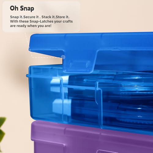 novelinks Plastic Pencil Boxes and Small Plastic Containers with Lids | 6 Pack, Large Color, Large Capacity Pencil Case, Small Storage Containers, Cookie Cutter Storage, Knitting Needle Organizer - color: 6 Pack Large -Color