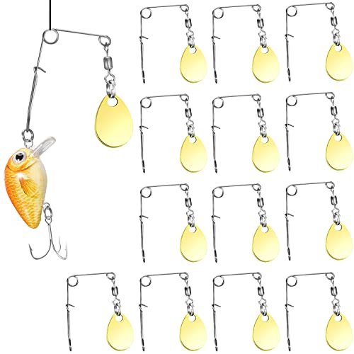 Sumind Fishing Spinner Blades Spinner Bait Smooth Spoons Rigs Fishing Spoons Blades Lures Accessories - color: Gold, size: Large