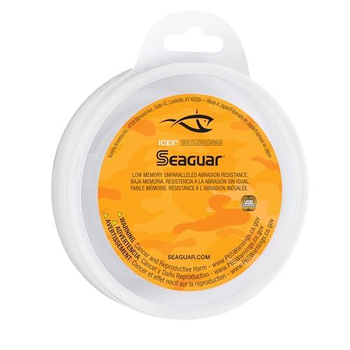 Seaguar IceX 100% Fluorocarbon Fishing Line, Abrasion Resistance, Made for Hard Water - size: 15 lb test (50 yds)