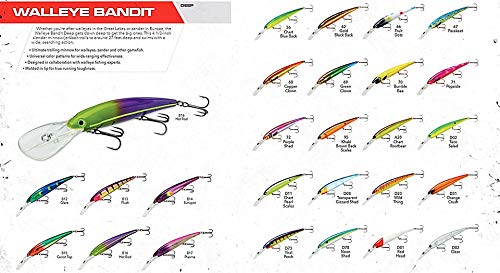Bandit Lures 4 3/4-Inch Slender Minnow Jerkbait Trolls Up to 27 Feet Deep, Universal Color Patterns, 1 Piece - color: Orange Crush, size: 4 3/4", 5/8 oz