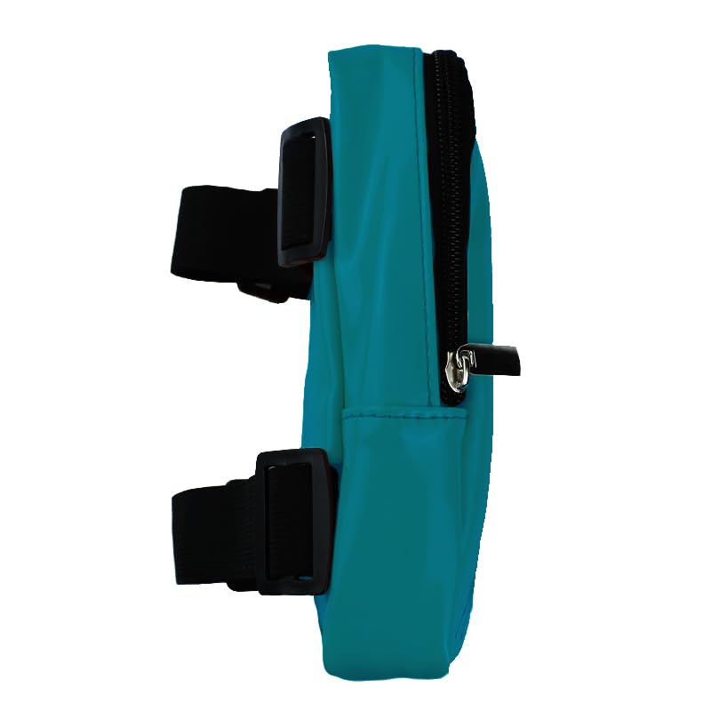 Glossy Thigh Bag | Leg Harness for Women | Outdoor Leg Pouch | Carnival Hiking Travel Fanny Pack with Adjustable Straps | Teal - color: Teal