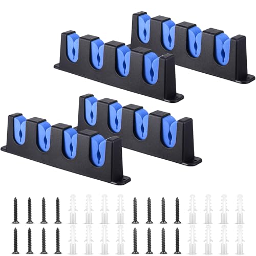 Sratte 4 Pcs Rod Holders for Fishing Boat Wall Mount Fishing Pole Holders Horizontal EVA Foam Garage Rod Rack Summer Boat Accessories for Men Gifts - color: Blue, size: 9.7 Inch
