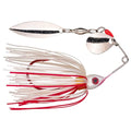 Strike King Bleeding Bait Mini-King Spinnerbait Fishing Lure, Premium Red Hook - color: Bleeding White, size: 1/8oz