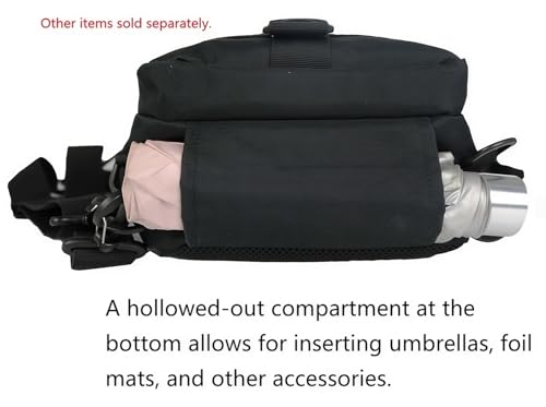 Tactical 10L MOLLE Bag for Fishing Trekking Survival Camping Fitness | Multiple independent pockets, tackle box slots,High-strength nylon,Multiple independent pockets, tackle box slots - color: Black