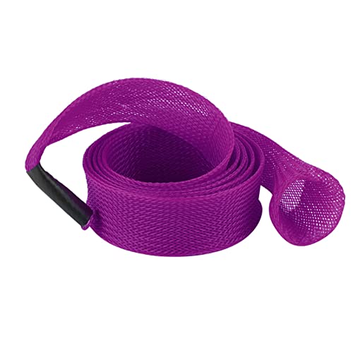 Fishing Rod Sock, Braided Mesh Fishing Rod Sleeve Rod Protector Flat or Pointed End Casting Rods Musky Ice Rod(Purple)