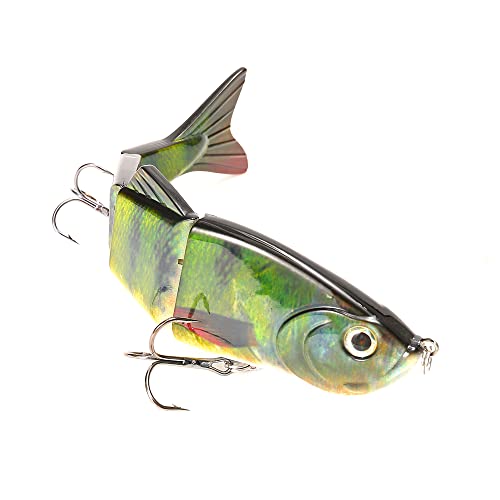 10in Multi Jointed Swimbait Fishing Lures Bait,4 Segment Big Giant Sinking Fishing Bass Lures,Crankbaits Swimbaits with Treble Hook - color: 10in,4.76oz-Color I