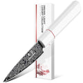 DRGSKL Damascus Fruit Knife 3.5 inch - VG10 Paring Knife for Precision Cutting - Small Kitchen Knives with Japanese G10 Handle - In Gift Box - size: 3.6 inch