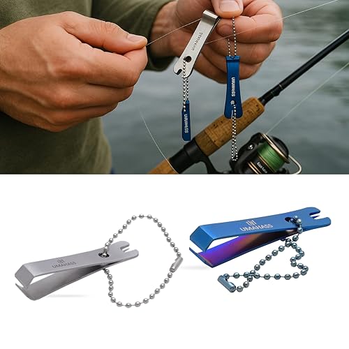 Fishing Line Nipper Cutter with Keychain – Stainless Steel Fishing Clippers for Fly Fishing, Line Cutting, Hook Eye Cleaning Tool, Compact Fishing Accessory
