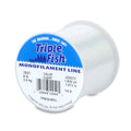 Triple Fish Monofilament Fishing Line - Strong Clear Pink Camo Color for Trolling, Bottom Fishing, Casting Main Line Catfish, Bass - color: Clear, style: 8 Lb Test / 1/4 Lb Spool