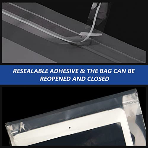 iMailer - 500 Count - 12" x 18" Poly Bags with Suffocation Warning - Clear Plastic Packaging Bags for Clothing, T-Shirts - Resealable Adhesive, Not Strong - size: 12" x 18", style: Resealable Glue