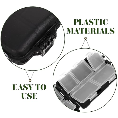 balacoo Fishing Tackle Box Portable Fishing Lure Container and Gears Box Compact Plastic Tackle Organizer for Hooks Baits and Small Accessories 3.54 X 2.36 X 0.78 in