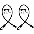 Rod Tamer Deck Mount Rod Straps 2 Pack, 6mm Kayak Boat Fishing Rod Tamer Strap Deck Mount Connector Gunwale Mount Fishing Rod Holders Down Strap (18 inch) - color: Black x 2pack