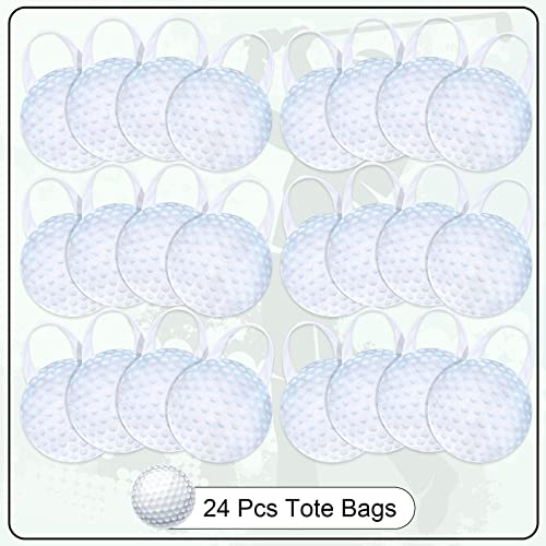 Shihanee 24 Pcs Golf Party Favor Bags Ball Themed Gift Bag Golf Treat Bag Non Woven Goodie Candy Handbag for Sport Game Party Favor - style: Golf