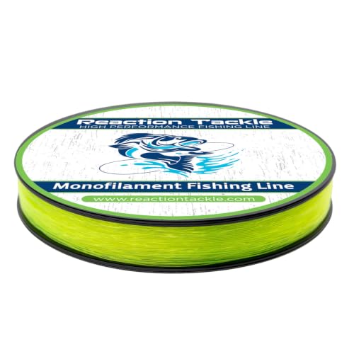 Reaction Tackle Monofilament Fishing Line - Premium Nylon Mono Line, Strong & Abrasion-Resistant, Low Memory for Smooth Long Casts - Freshwater & Saltwater - color: Yellow, size: 25lb (350 Yards)